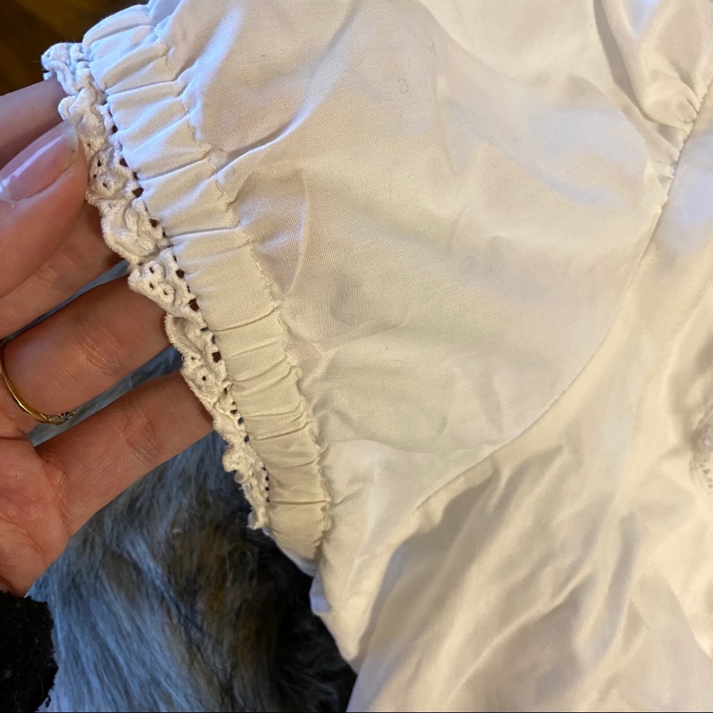 💔SOLD 💔 Vintage dirndl white milkmaid crop top - Picture 3 of 6
